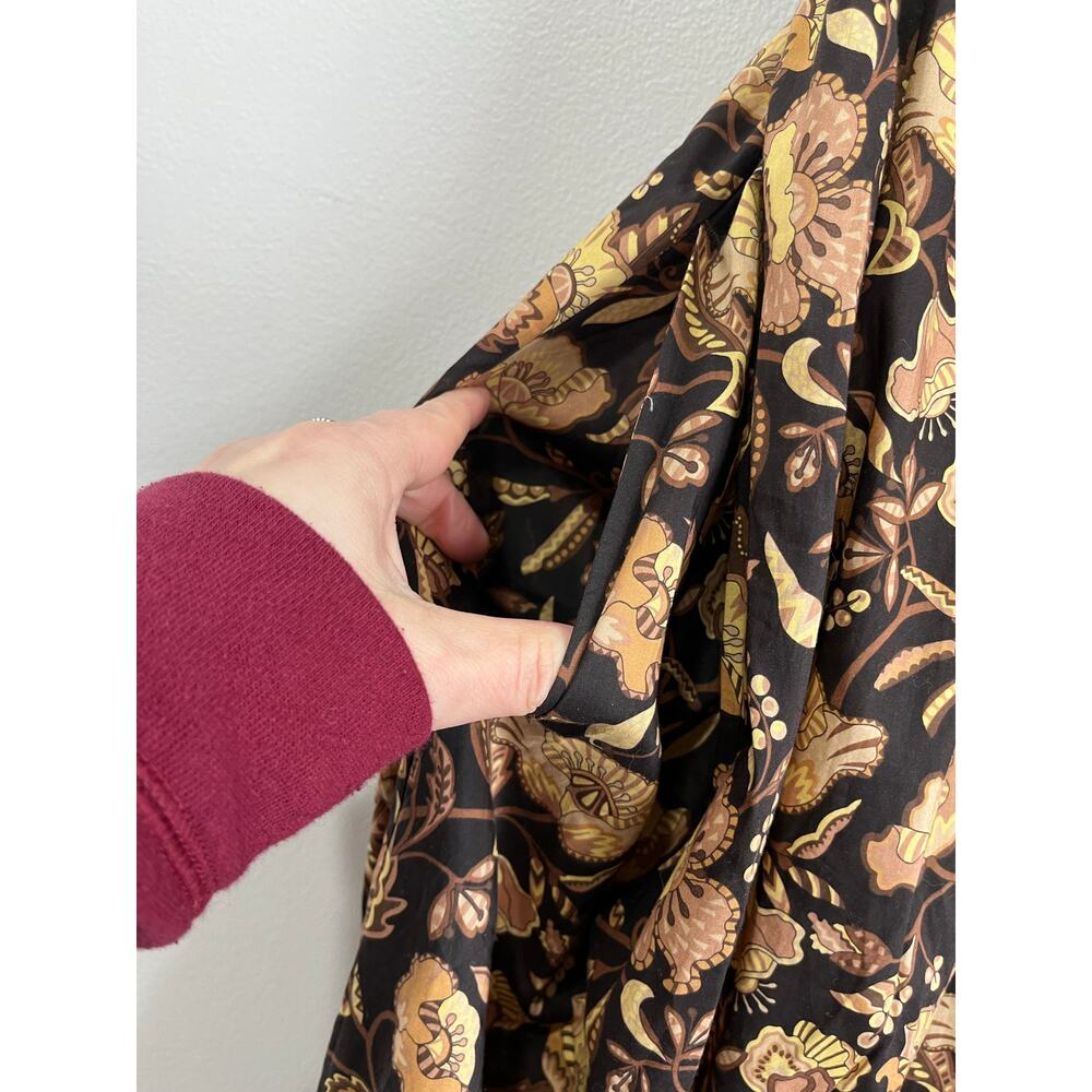 Matteau Strapless Midi Dress Linen Abstract Print Pockets Resort Minimalist 2 - Picture 8 of 9
